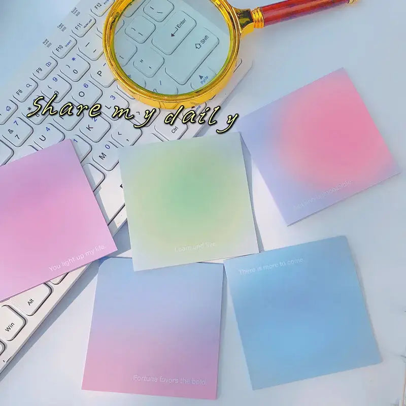 Sky Gradient Self Stick Notes Self-adhesive Sticky Note Post Cute Notepads Posted Writing Pad Stickers Paper Creative note paper