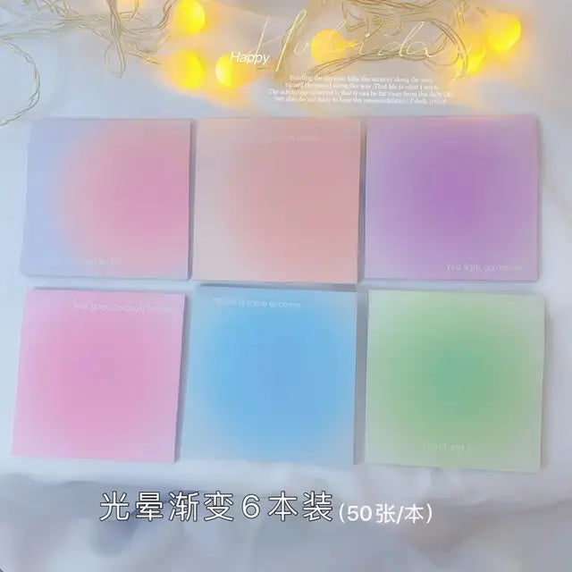 Sky Gradient Self Stick Notes Self-adhesive Sticky Note Post Cute Notepads Posted Writing Pad Stickers Paper Creative note paper