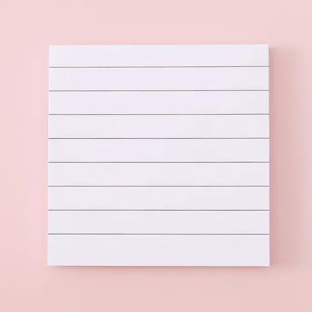 80 Pcs Kraft Paper And White Blank Lined Grids Pages Sticky Notes Notepads Self-Stick Memo Pads for school office supplies