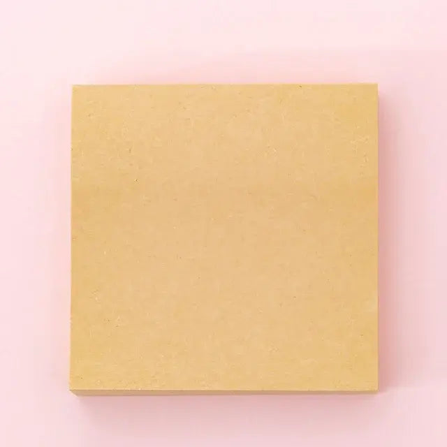 80 Pcs Kraft Paper And White Blank Lined Grids Pages Sticky Notes Notepads Self-Stick Memo Pads for school office supplies