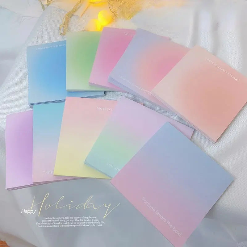 Sky Gradient Self Stick Notes Self-adhesive Sticky Note Post Cute Notepads Posted Writing Pad Stickers Paper Creative note paper