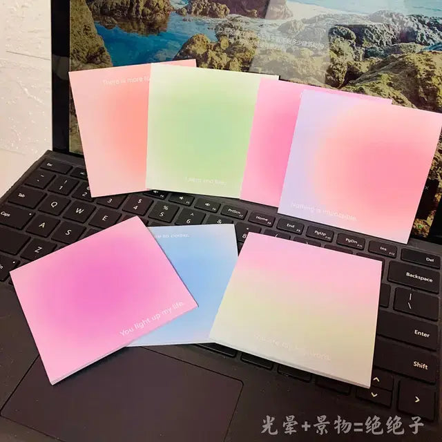 Sky Gradient Self Stick Notes Self-adhesive Sticky Note Post Cute Notepads Posted Writing Pad Stickers Paper Creative note paper