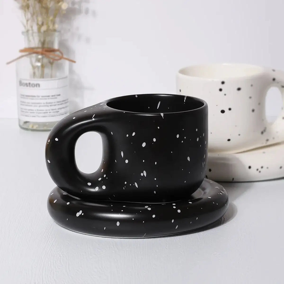 Ink Splash Fat Handle Mug